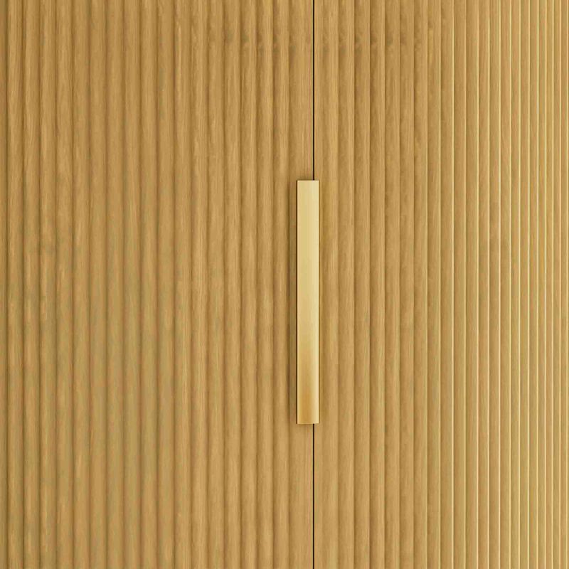 55 Inch Round Dining Table for Six with Rotating Tray and Double Tier Storage Rack Walnut Dining Room Table