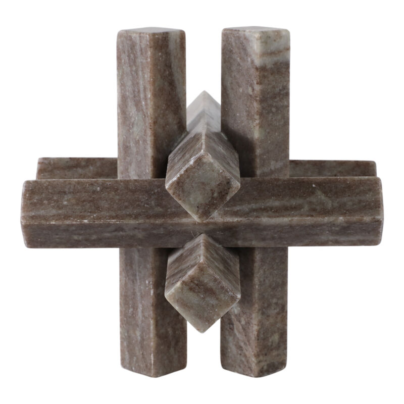 7x7 Marble Geometric Orb Grey image number 0