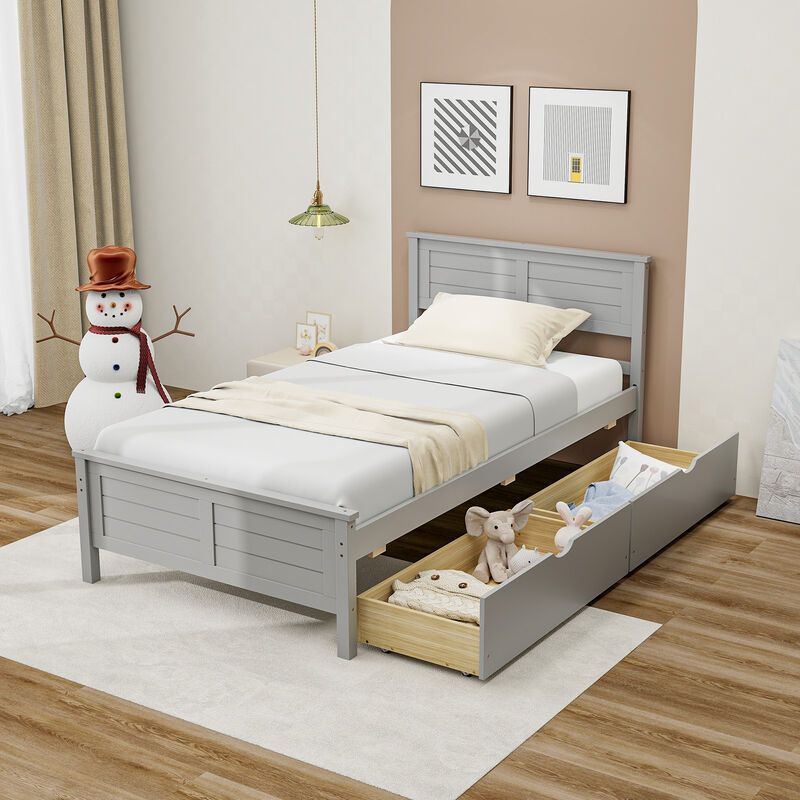 Space-Saving Bed Frame with Storage Drawers &ndash; Perfect for Organized Bedrooms image number 1