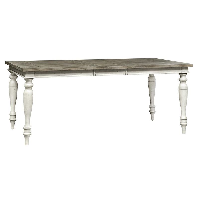 Liberty Furniture Whitney Rectangular Leg Table in Antique Linen w/ Weathered Gray image number 0