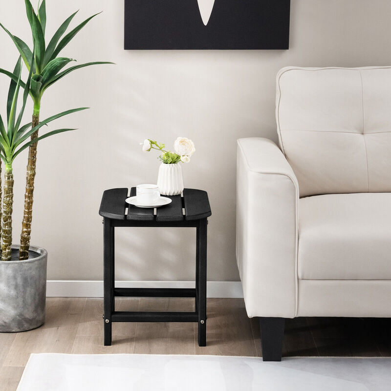 Weather Resistant Side Table for Garden Yard Patio Outdoor Use