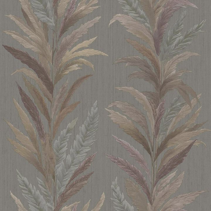 Ornamenta Tree Leaf Silver Grey Wallpaper 35901