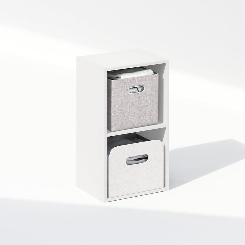 Reed 2-Tier Open Shelf Multipurpose Closet & Clothing Storage, Storage Organizer