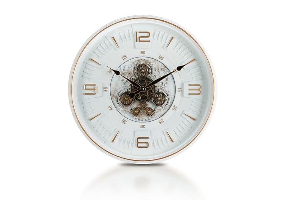 Vintage Moving Gears Industrial Retro Wall Clock 20 Inch Living Room Decor