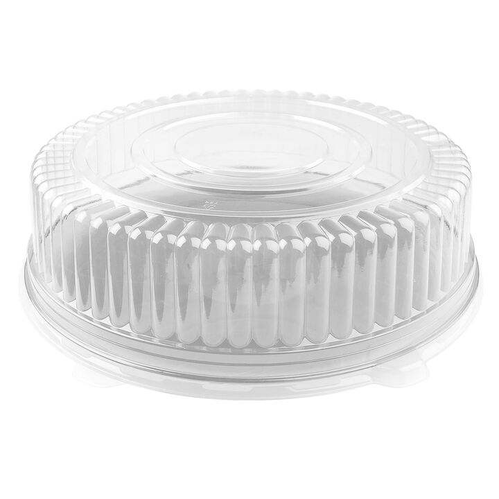 16" Clear Round Plastic Tray Lids (25 Lids)