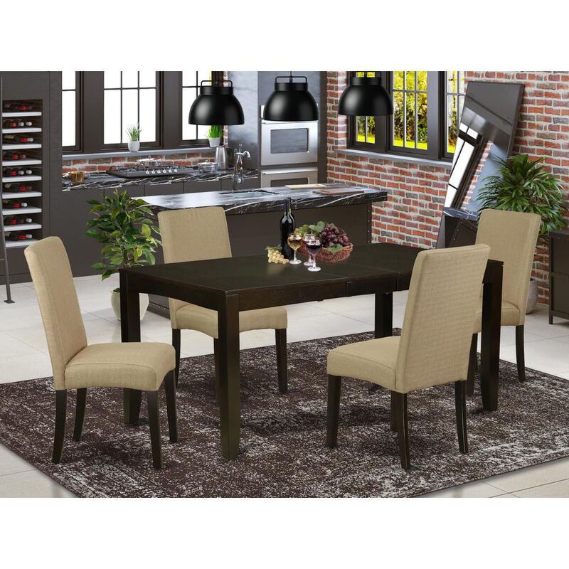 East West Furniture Dining Room Set Cappuccino