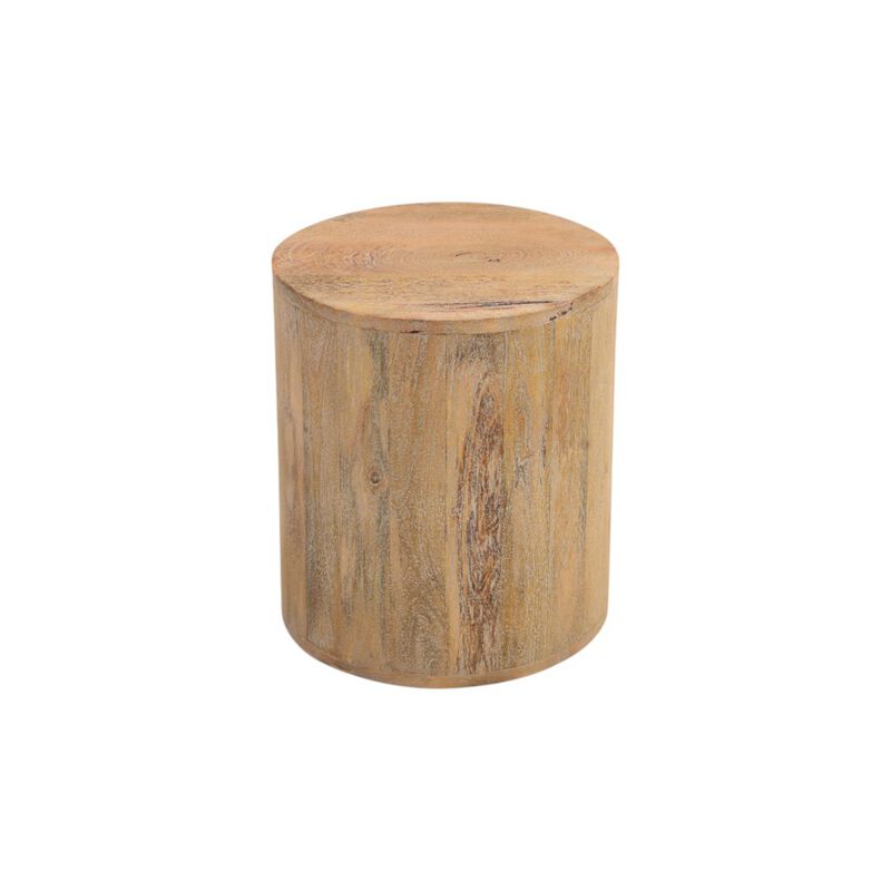 HomeRoots 18" Natural Solid Wood Round End Table image number 2