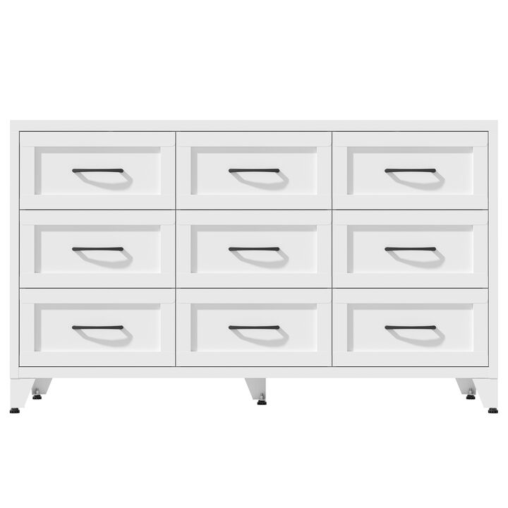 Kankes 9 Drawer Metal Dresser