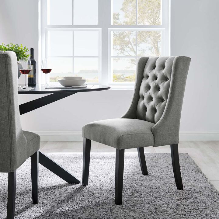Baronet Button Tufted Fabric Dining Chair-Benzara