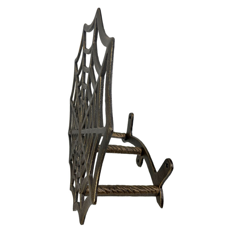 Spider Web XL Cast Iron Hose Holder, Bronze Outdoor Wall Mount image number 2