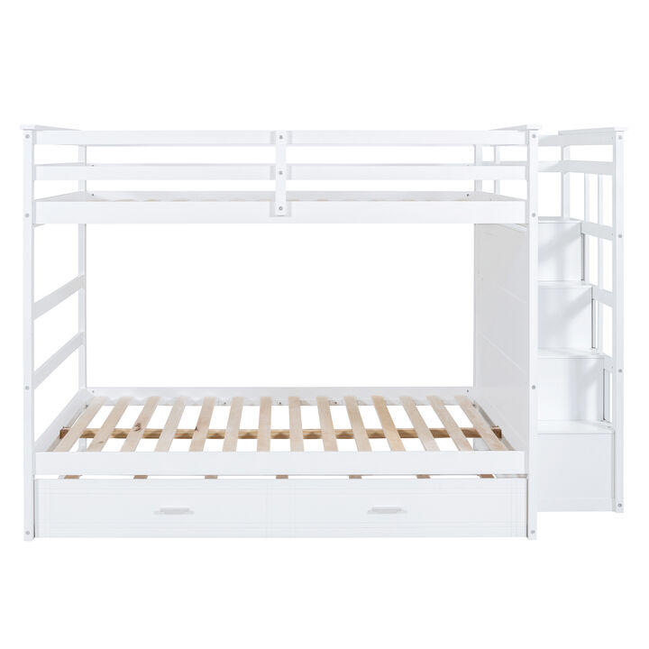 Merax Full Bunk Bed with Twin Size Trundle.