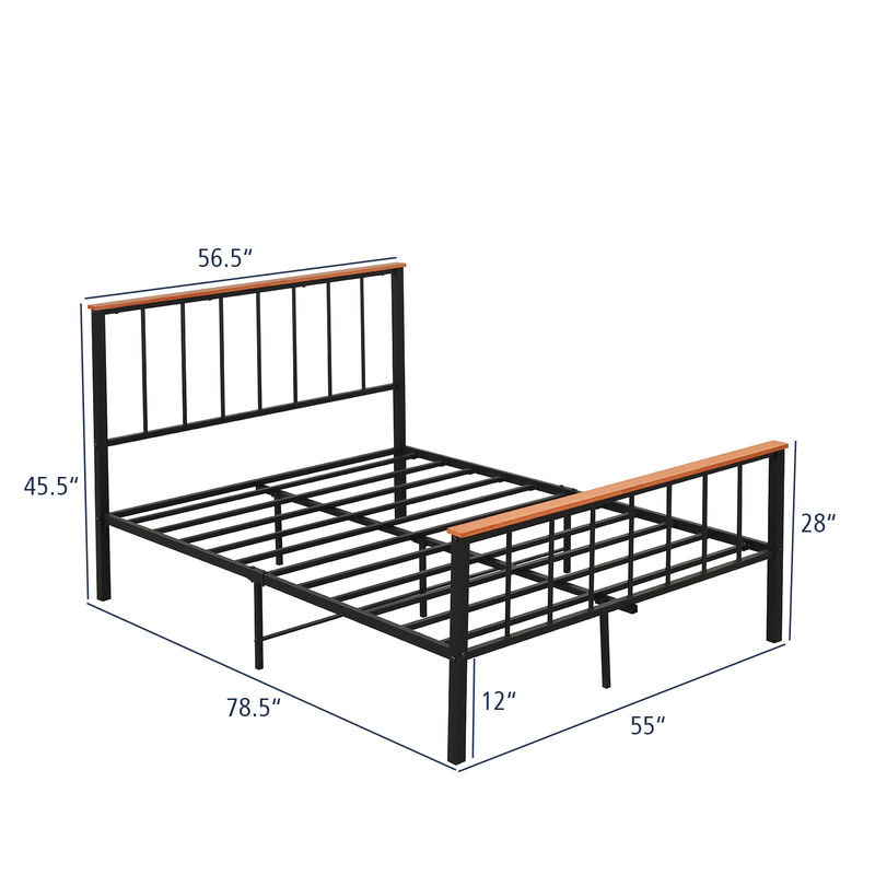 Bed Frame with Headboard and Footboard