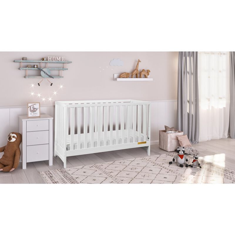 AFG Baby Furniture Mila II 3-in-1 Convertible Crib White