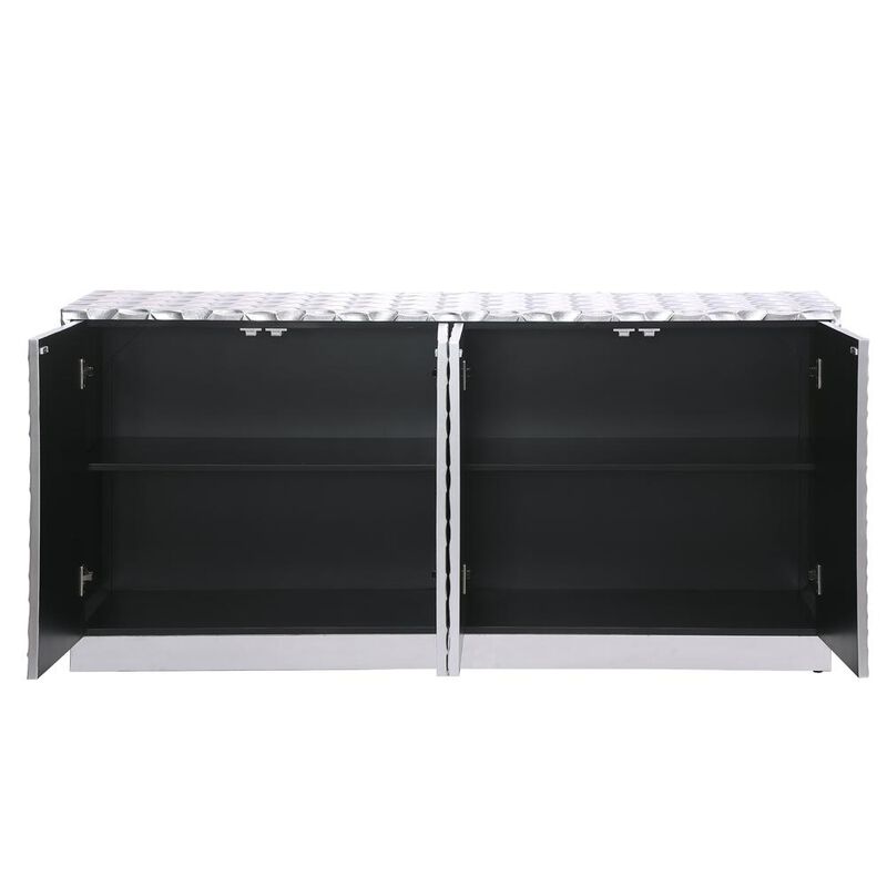 Best Master Furniture Ferdi 65 Silver Sideboard