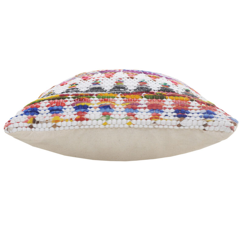 Durable Cotton Zippered Pillow with Geometric Design &ndash; Cozy Accent Cushion for Home Decor