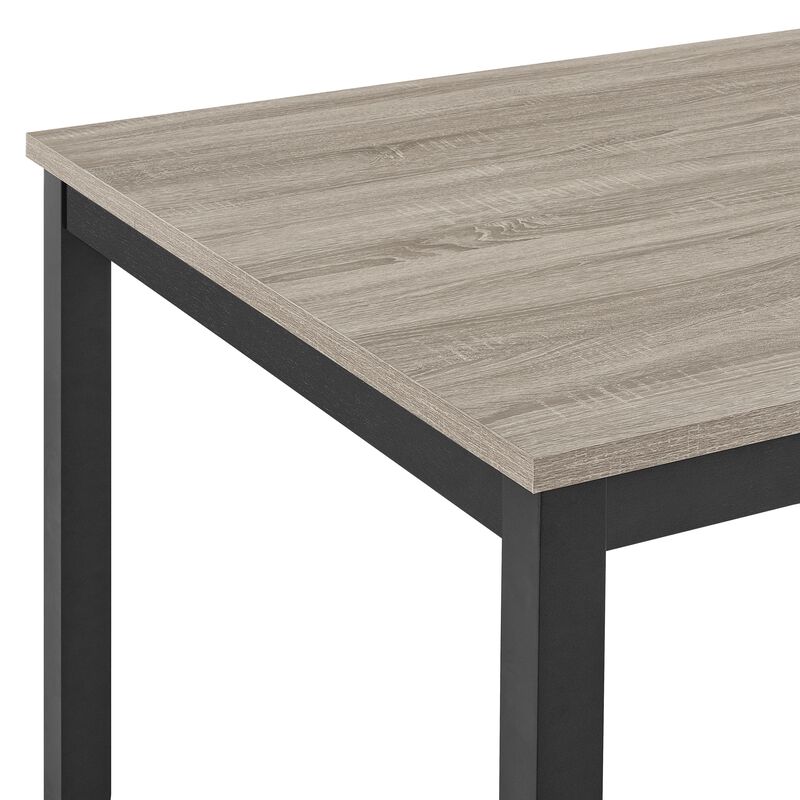 Phy 5pc Counter Table and Chairs Set, Nailheads, Tufted Beige, Brown, Black - Benzara