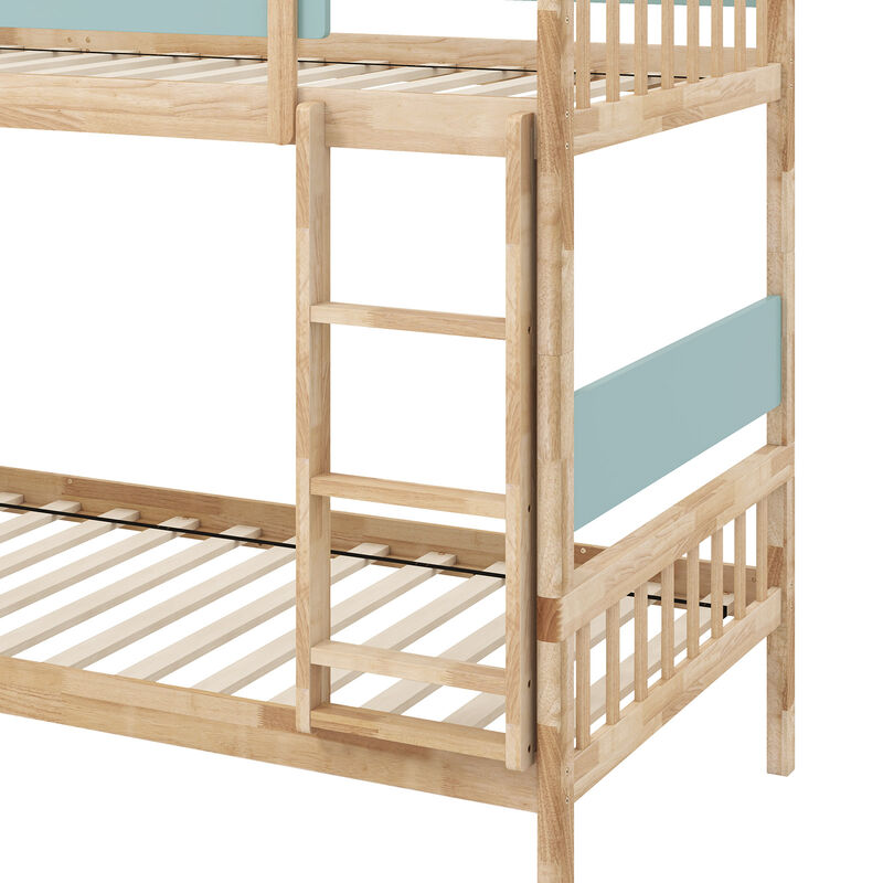 Children’s Bunk Bed with Ladder and Guardrails – Space-Efficient Bed for Two