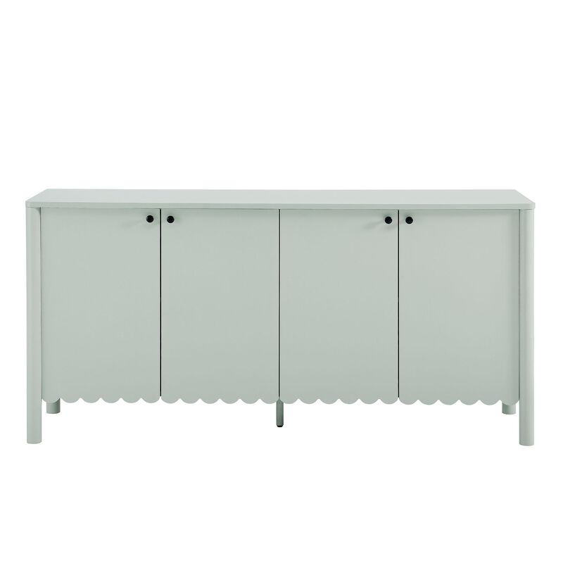 Modway Emmeline 4-Door Scalloped Sideboard in Sage image number 7