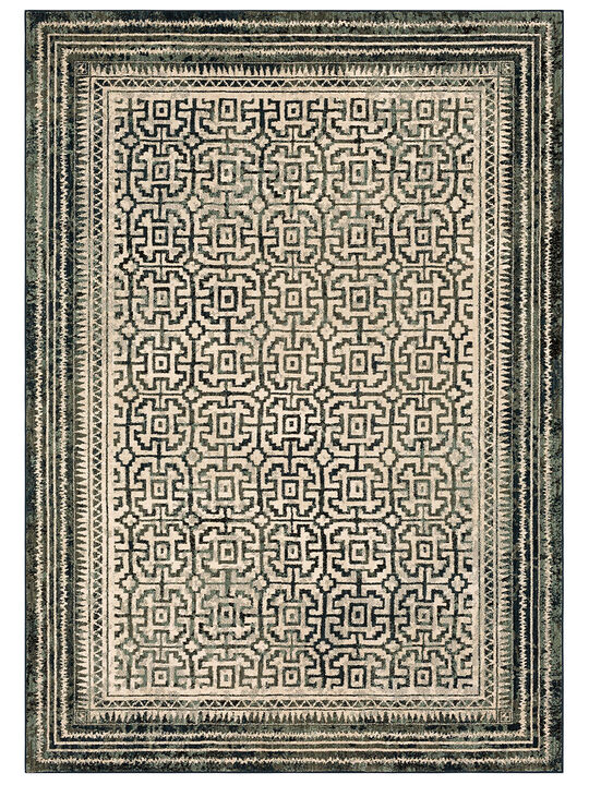 Rendition by Stacy Garcia Home Adras Blue Teal 5' 3" X 7' 10" Rug