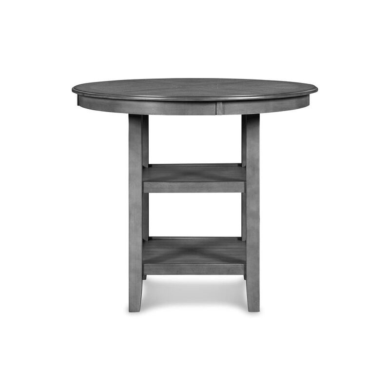 Gray Wood Dining Table Set for 4 &ndash; Kitchen Table Chairs Set of 5-pcs image number 4
