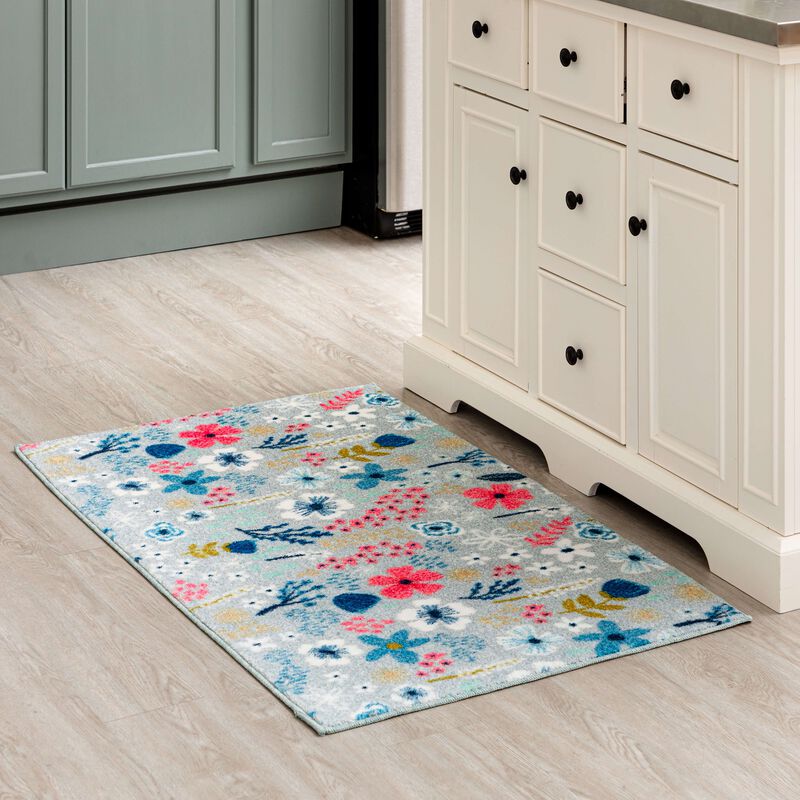 Whimsy Floral Multi 2' 6" x 4' 2" Kitchen Mat