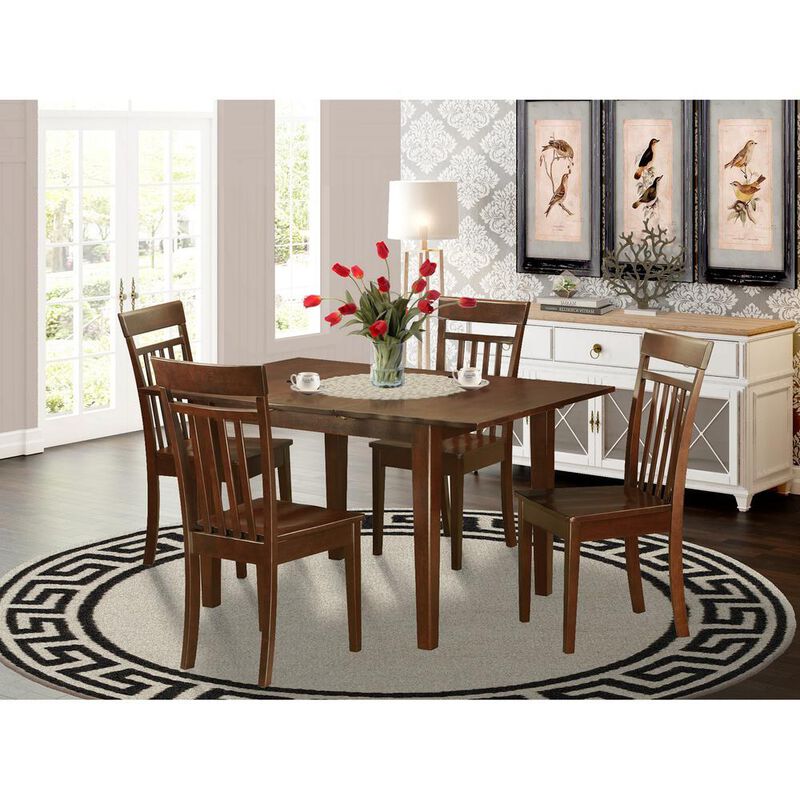 5 Pc small Kitchen Table set - dinette Table with 4 Dining Chairs