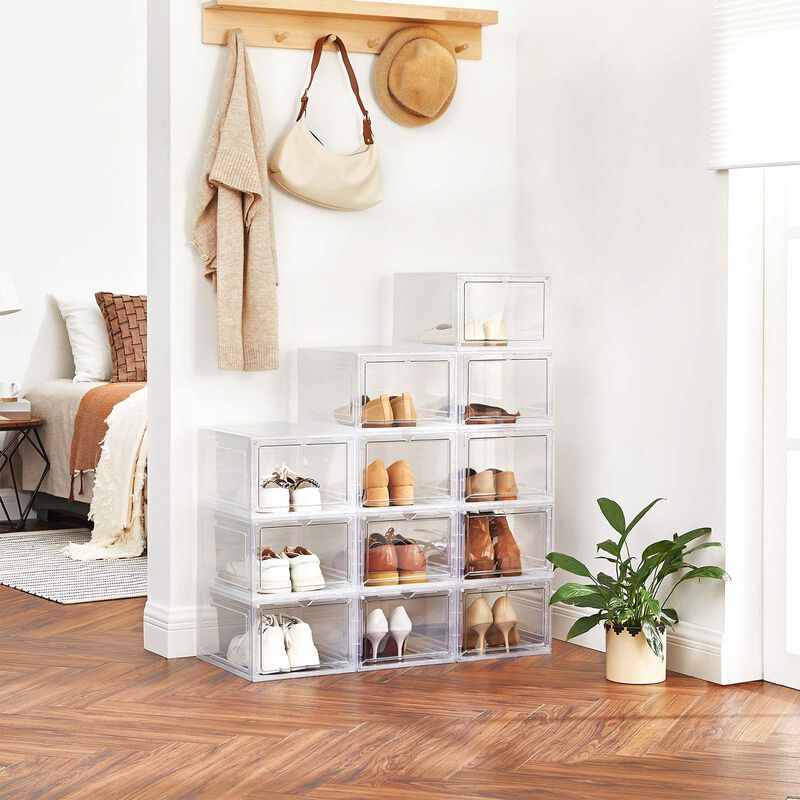 Clear Shoe Boxes - Transparent Shoe Organizers for Easy Viewing and Neat Storage image number 1