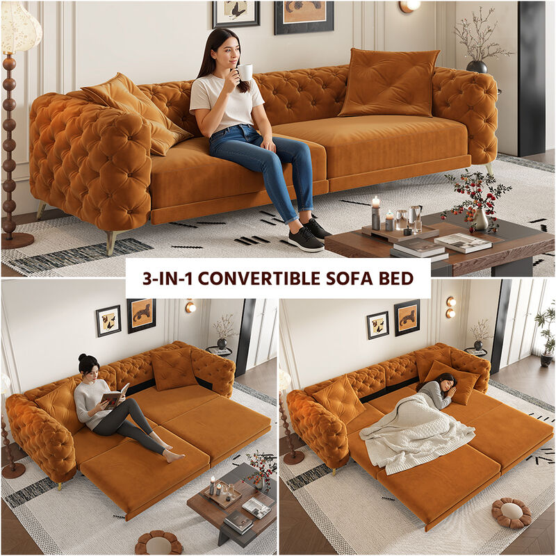 Zikbax 97.7" Convertible Sleeper Sofa image number 3