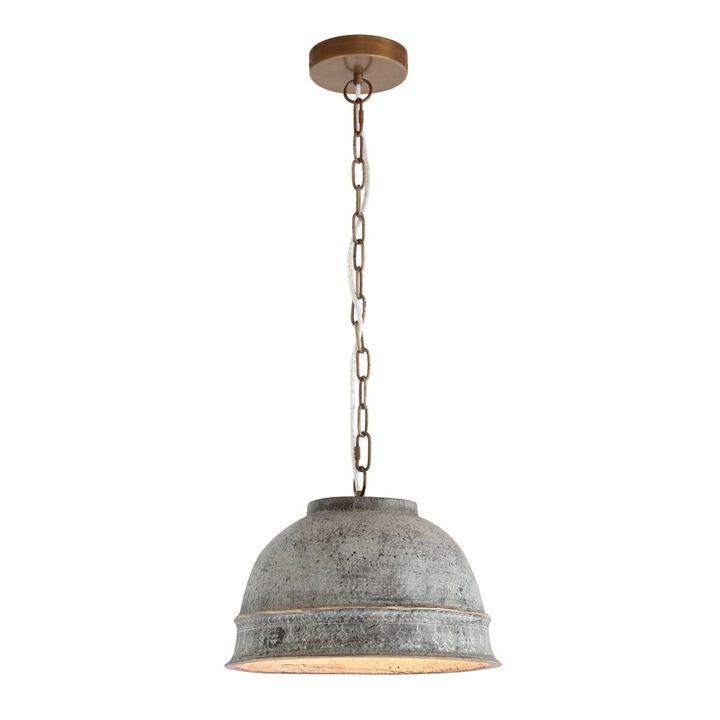 12.75" Gray and Bronze Contemporary Decorative Chandelier