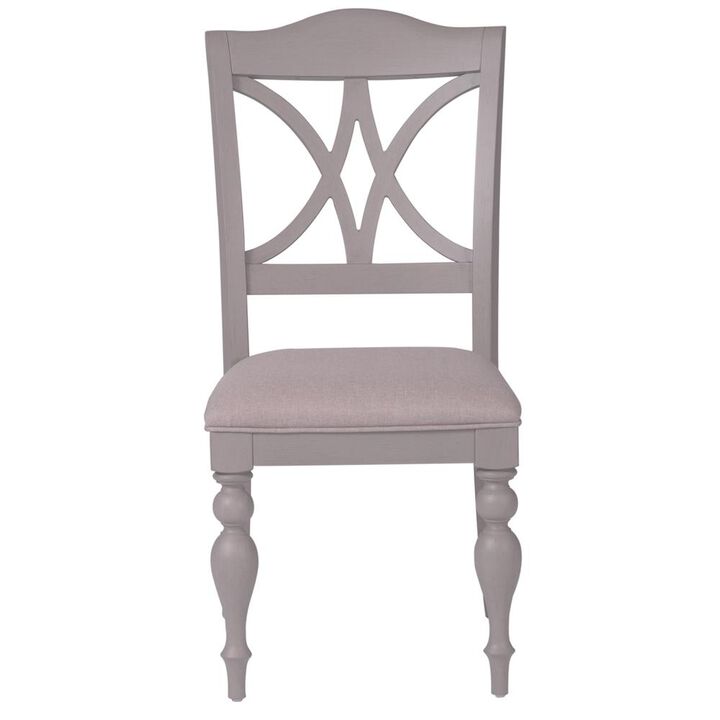 Liberty Furniture Summer House Slat Back Side Chair, W19 x D24 x H40, Dove Grey