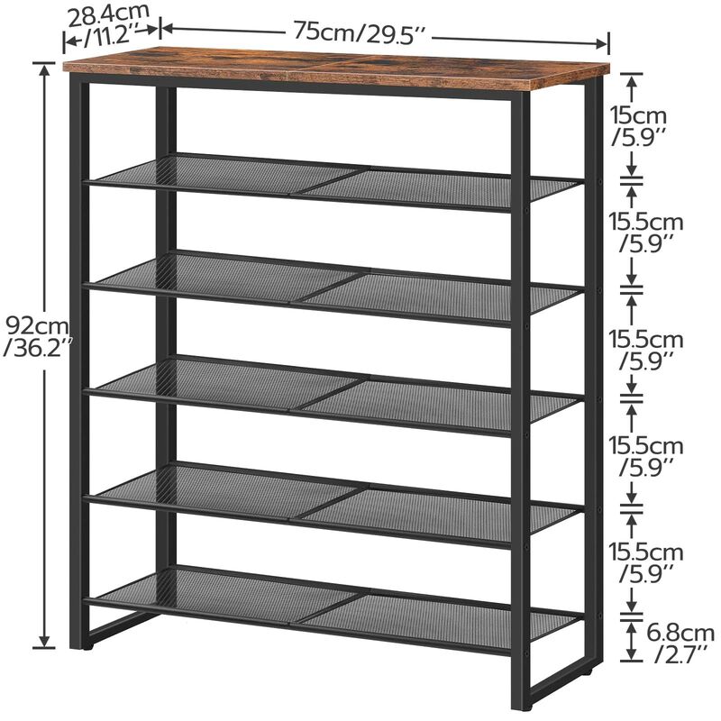 6-Tier Shoe Storage Rack for 18-24 Pairs, Home Shoe Organizer image number 2