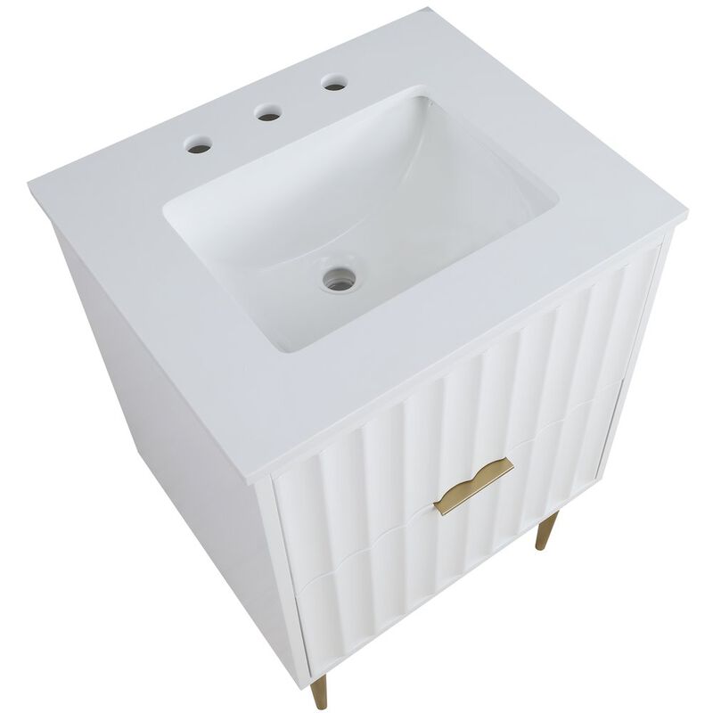 Meridian Furniture Modernist White Bathroom Vanity