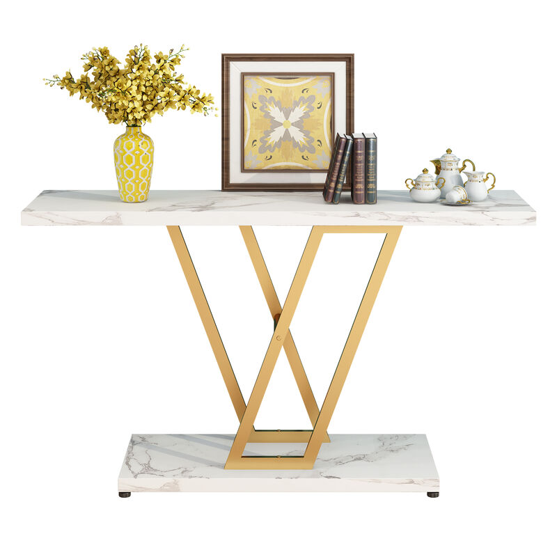 Industrial Hallway Table for Entryway Stylish Console Table with Storage for Home Organization
