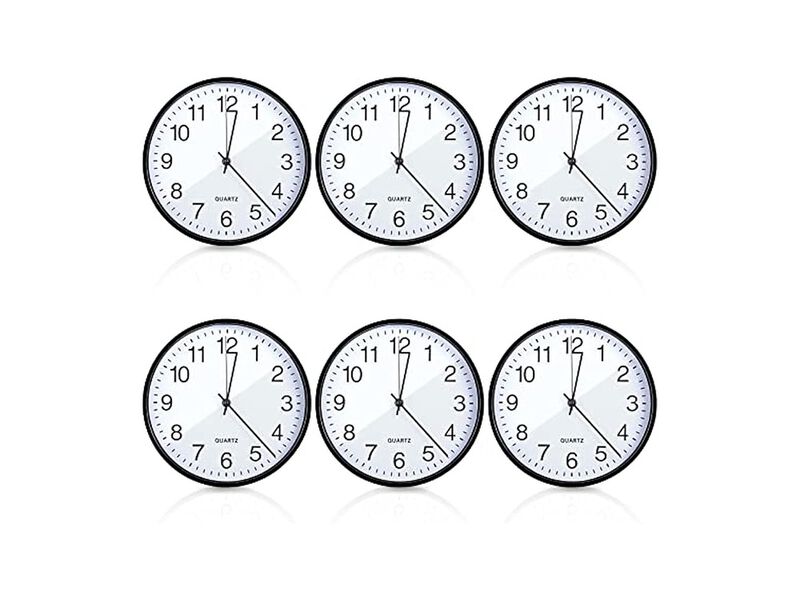 Pcs Bulk Black Wall Clock 10 Inch Silent Non Ticking Easy Read Modern image number 0