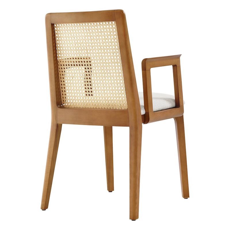 Monarch Wood and Rattan Dining Armchair image number 4