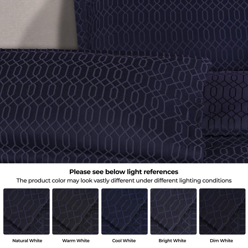 Geometric Fringe Cotton Bedspread Set, 3-Piece Lightweight Comfort image number 3