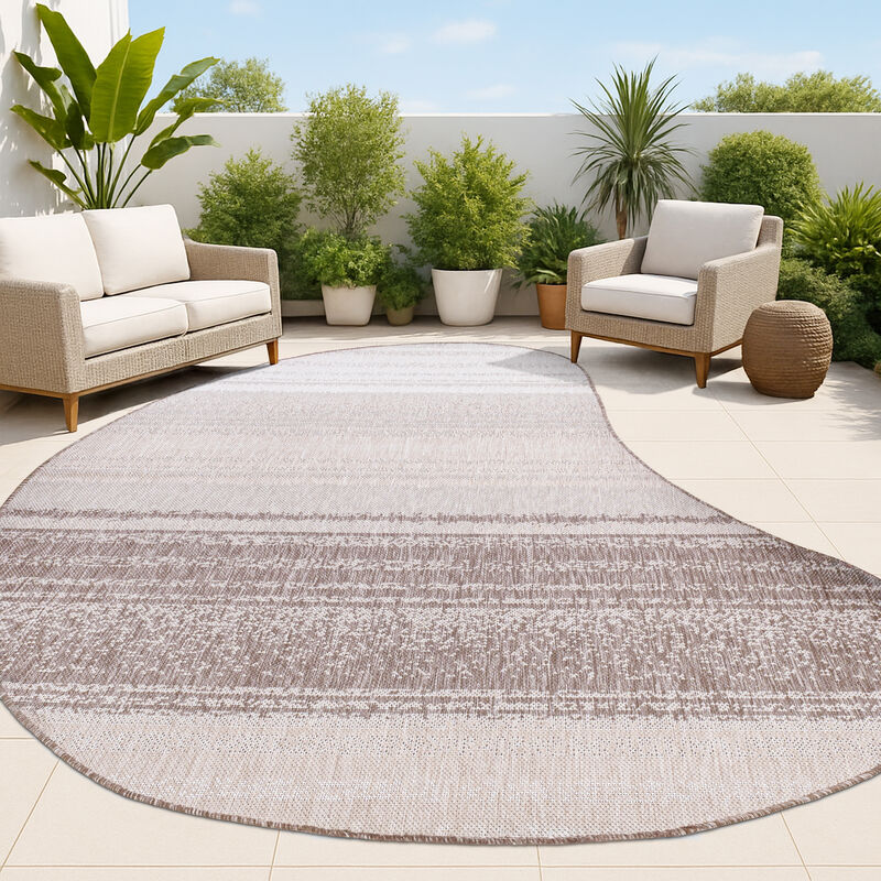 Evan Modern Rustic Organic Curve Area Rug