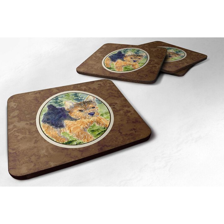 Caroline's Treasures SS8907FC Norwich Terrier Foam Coasters (Set of 4), 3.5 H x 3.5 W, Multicolor
