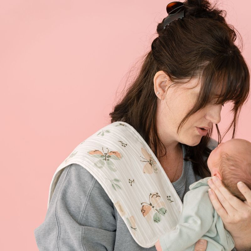 Parker 3-pc. Newborn Burp Cloth Set (Rainbow/Butterfly) image number 6