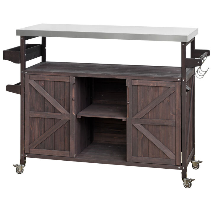 ELEMENT ACE Premium Outdoor Kitchen Island with Stainless Steel Top and Ample Storage