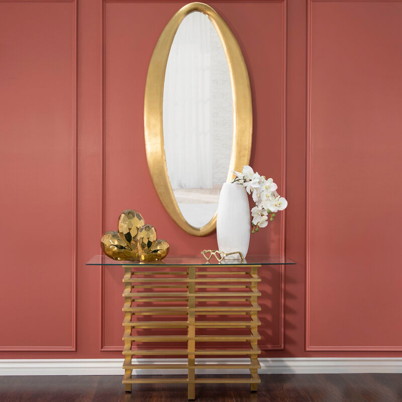 Gold Ceramic Heart Sculpture