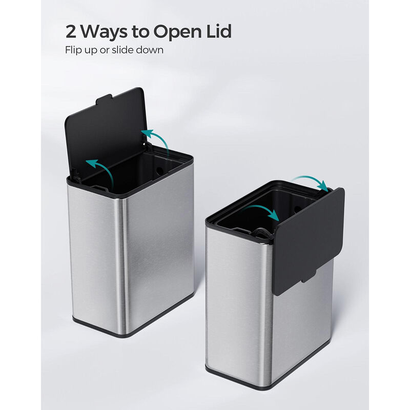 2.1-Gallon Hanging Trash Can with Lid