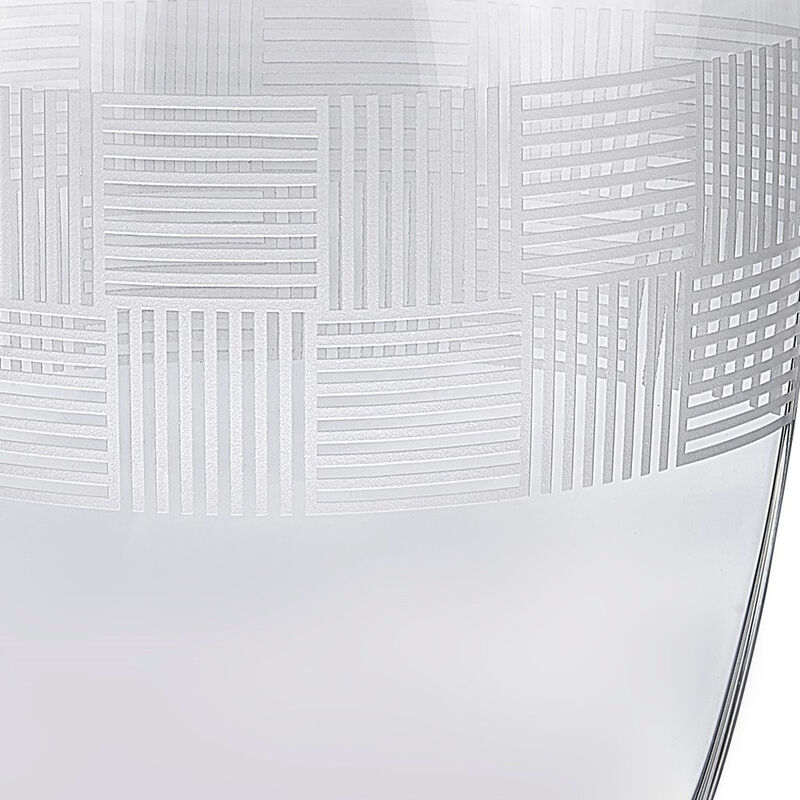 Geometric Design Oval Crystal Table Vase &ndash; Decorative Vase for Living Room, Bedroom, or Office image number 4