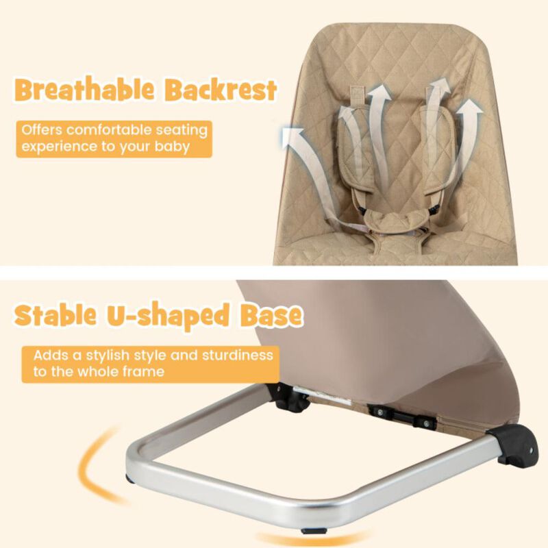 Hivvago Baby Bouncer Seat with Aluminum and Metal Frame image number 5