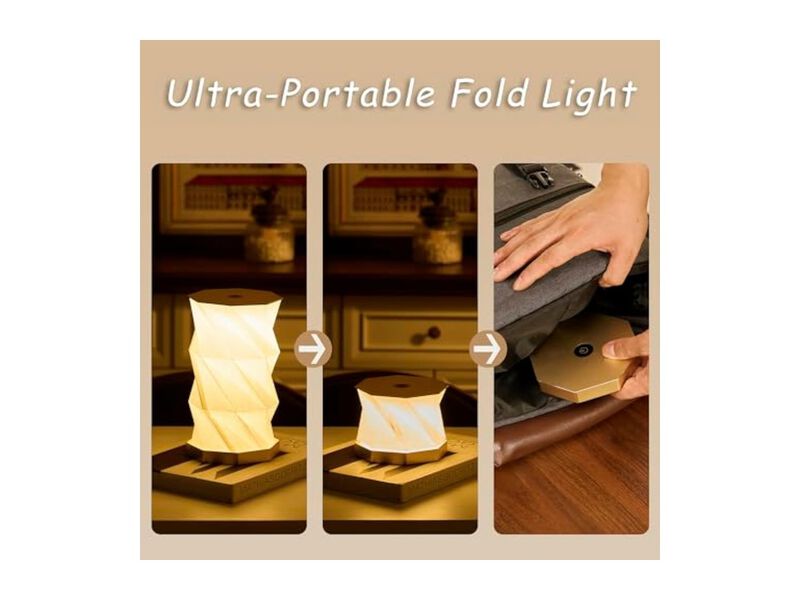 Rechargeable Portable Paper Desk Lamp For Office Dorm image number 1