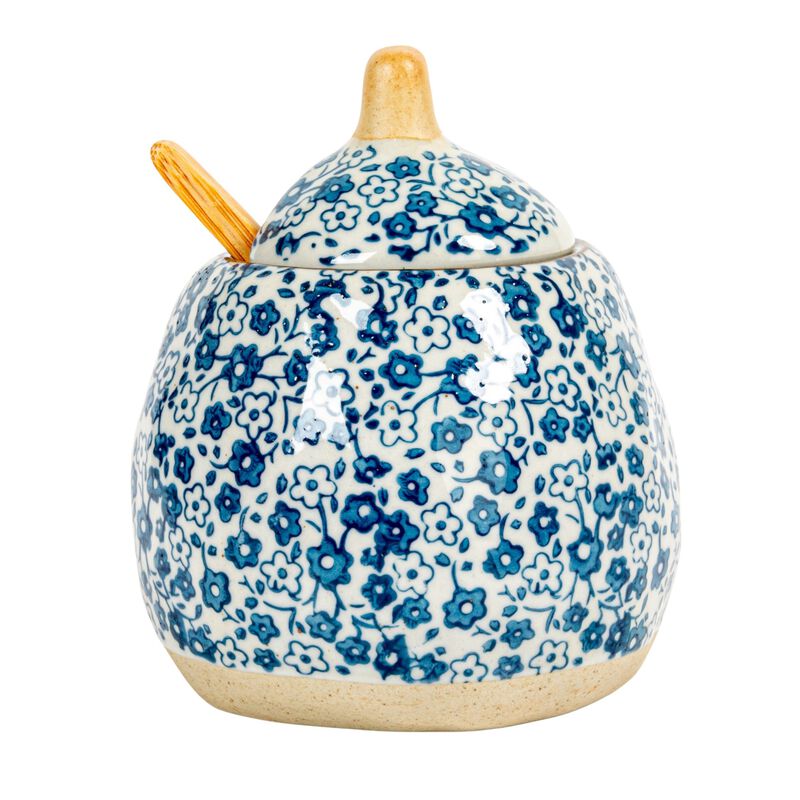 Hand-Painted Stoneware Sugar & Creamer, Set of 2 image number 2