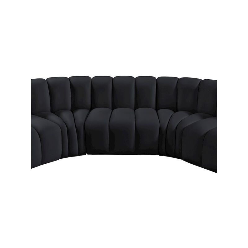 Meridian Furniture Arc Black Velvet Modular Sofa
