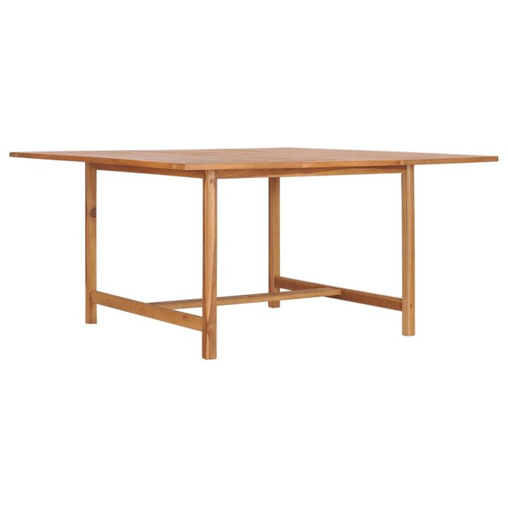 vidaXL Garden Table 59.1"x59.1"x29.9" Solid Teak Wood