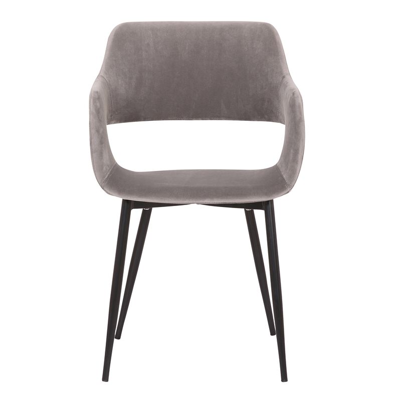 Mid-Century Gray Open Back Dining Accent Chair image number 5