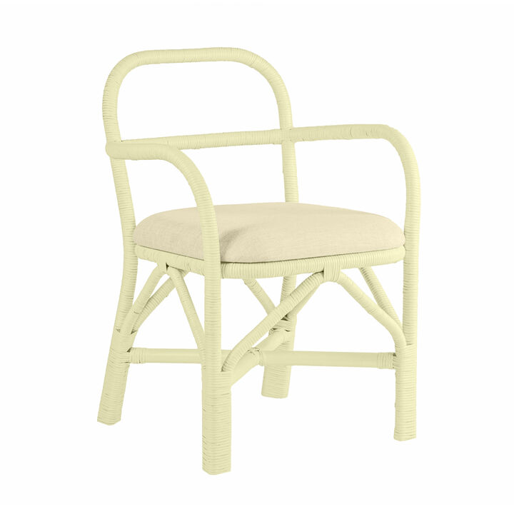 Ginny Green Rattan Dining Chair